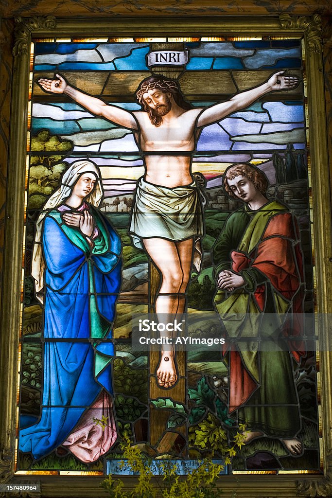 Die Crucifixation (Schweden - Lizenzfrei Buntglas Stock-Foto