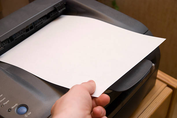 готовы принтер лист - computer printer paper printout ink стоковые фото и изображения