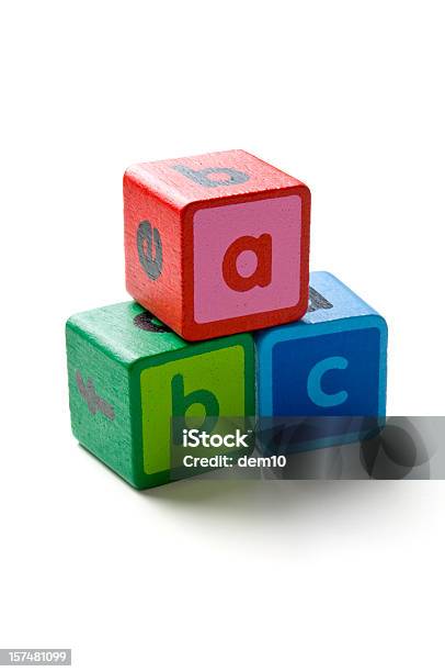 Alfabeto De Blocos - Fotografias de stock e mais imagens de Alfabeto - Alfabeto, Educação, Figura para recortar