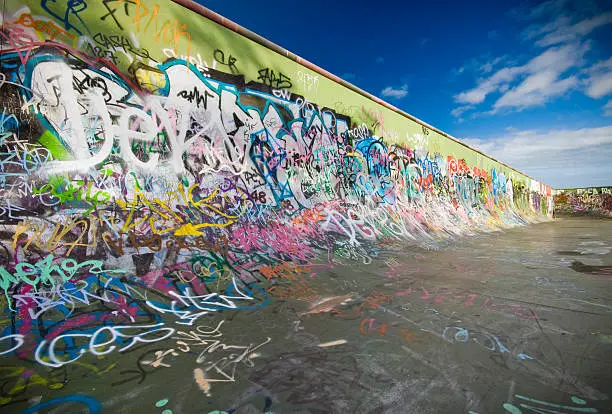 Photo of Graffiti Skateboard ramp