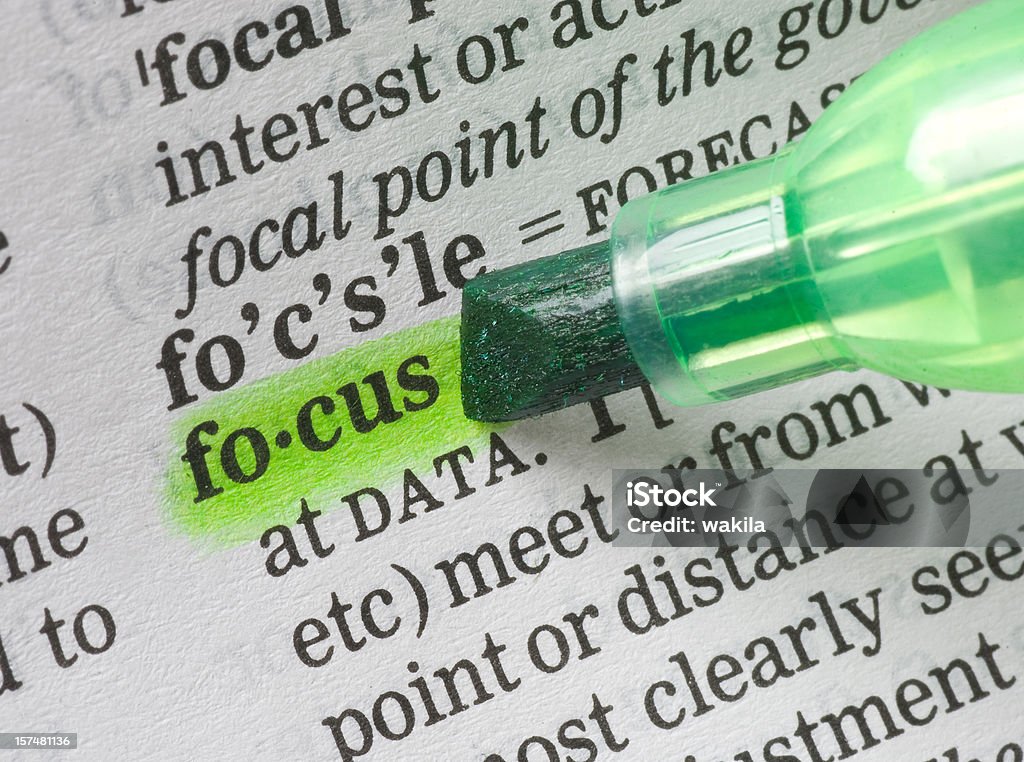 Фокус, использованных в словаре - Стоковые фото Абстрактный роялти-фри