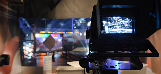 TV-Studio  television studio photos stock pictures, royalty-free photos & images