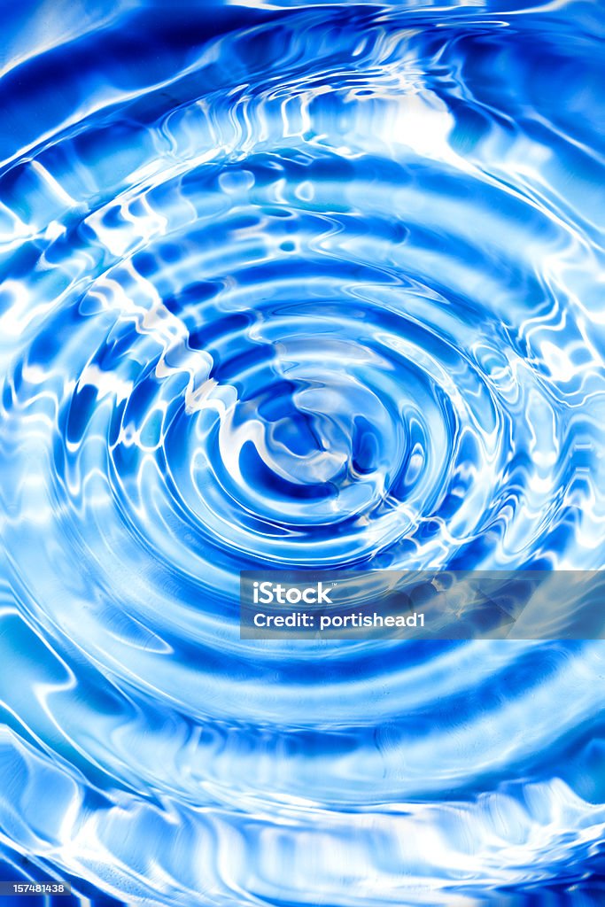 water splash abstract water ripples in blue Rippled Stock Photo