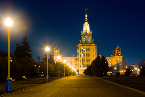 M. V. Lomonosov Moscow State University, for a time the Lomonosov University, is the largest university in Russia. Founded in 1755, it also claims to be the oldest university in Russia. As of 2004, the university has some 4,000 staff teaching 31,000 students and 7,000 postgraduates. In 1940, the university was renamed in honor of its founder, Mikhail Lomonosov.