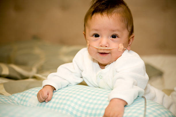 Premature Baby Boy stock photo