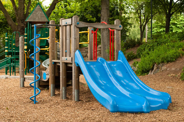 istock Playground in a park with slide 157481533