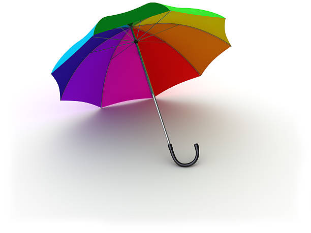 Rainbow Umbrella stock photo