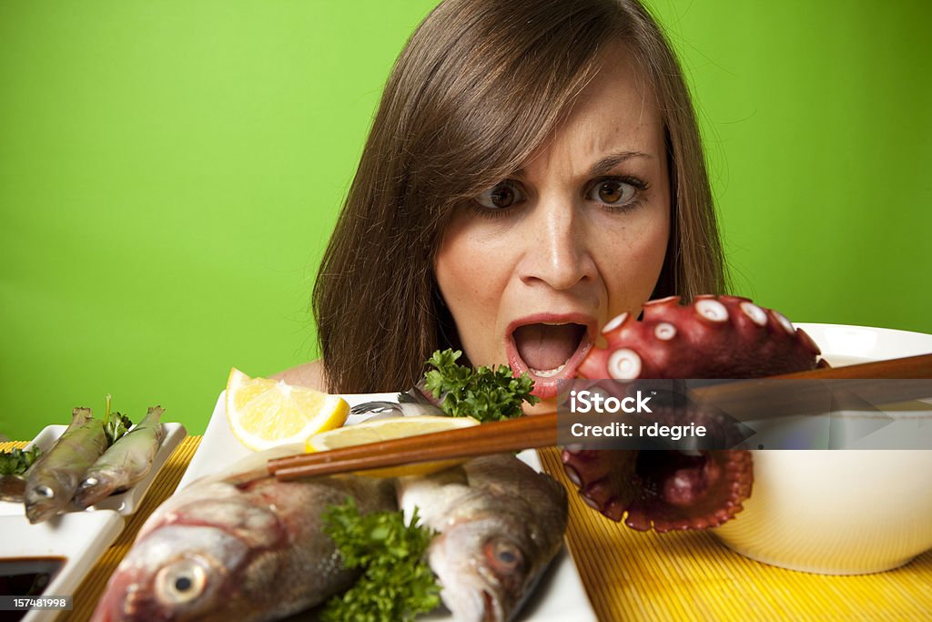Sushi-surrealista comida - Foto de stock de Pulpo libre de derechos