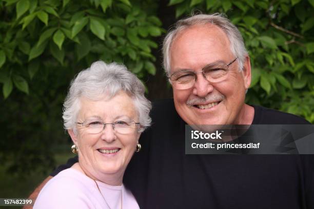 Happy Couple Outside Stock Photo - Download Image Now - Active Seniors, Adult, Adults Only