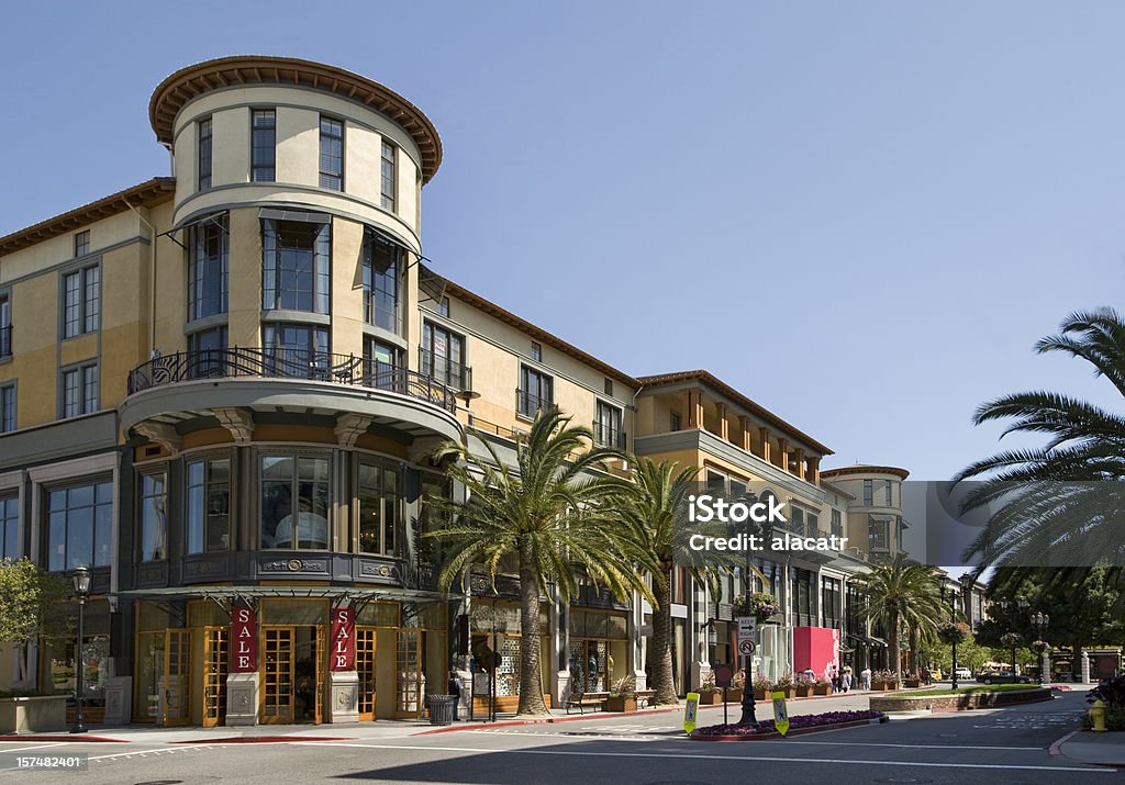 Centro commerciale Santana Row di San Jose, CA, - Foto stock royalty-free di California