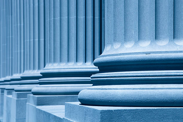 azul business colunas - column base strength courthouse imagens e fotografias de stock