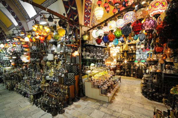 Gift shop in Grand Bazaar in Istanbul, Turkey Gift shop in Grand Bazaar in Istanbul, Turkey grand bazaar istanbul stock pictures, royalty-free photos & images