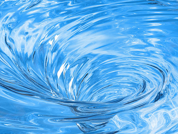 Votex A close view of a watery vortex. Very high resolution 3D render. fast water stock pictures, royalty-free photos & images