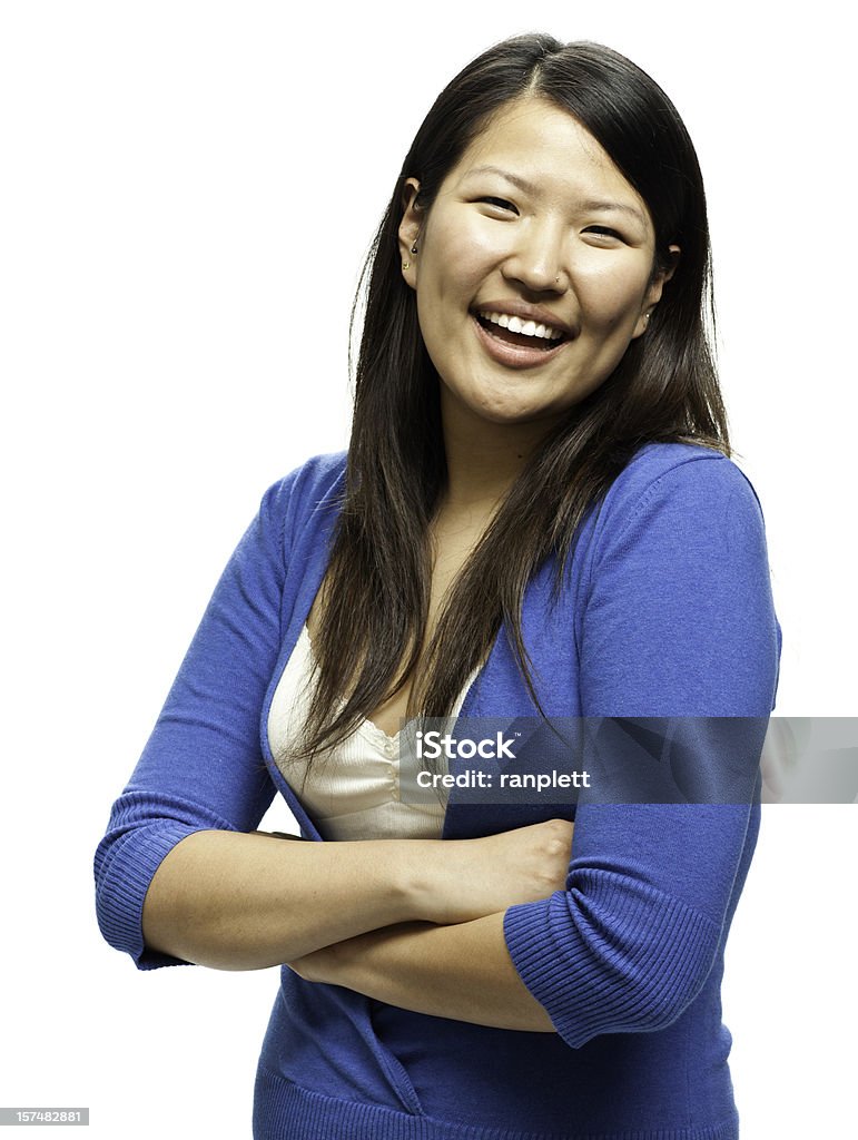 Amable mujer asiática aislado - Foto de stock de 20 a 29 años libre de derechos