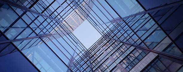 istock Glass square of a bank complex 157482974