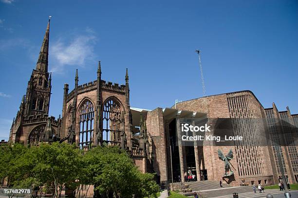Coventry Cathedral Old And New Stock Photo - Download Image Now - Coventry, Cathedral, Church