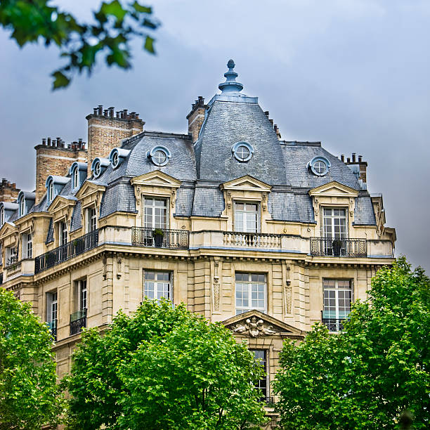 Luxury residential architecture in the city centre of Bordeaux, France