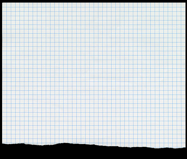 Sheet of New Graph Paper With Ragged Tear High resolution Sheet of new graph paper with blue lines on a white background and a ragged tear across bottom.  graph paper photos stock pictures, royalty-free photos & images