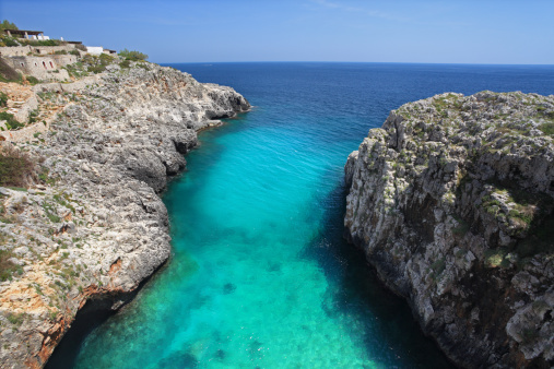 Salento cliffs in Puglia, Italy