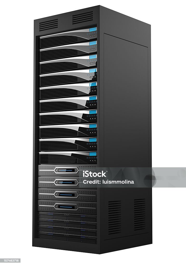 Rack de servidores de alto rendimiento - Foto de stock de Aparato de telecomunicación libre de derechos