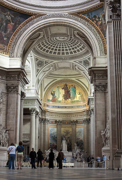 panteão interior - pantheon paris paris france france europe - fotografias e filmes do acervo