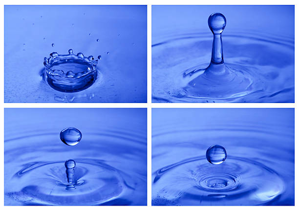 本物の水ドロップシリーズ-xxxl - ripple concentric wave water ストックフォトと画像