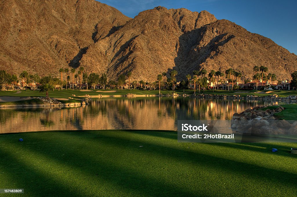 Vista al campo de Golf - Foto de stock de Palm Springs - California libre de derechos