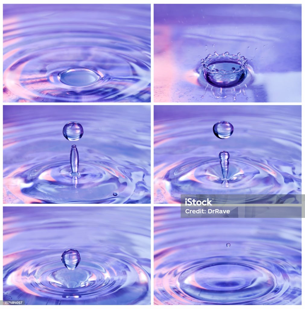 Real acqua goccia serie-XXXL - Foto stock royalty-free di Immagine multipla