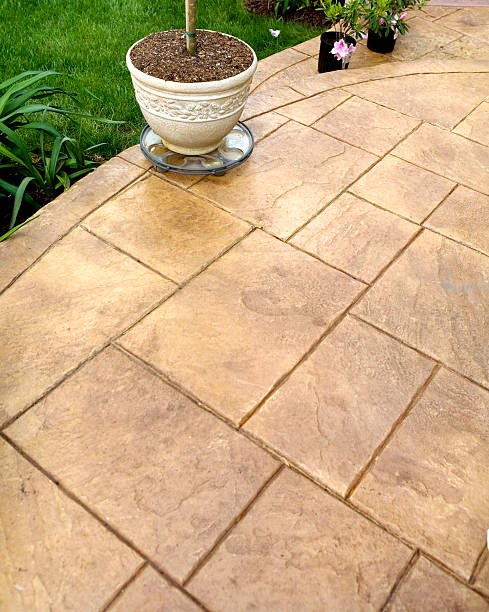 Stamped Concrete Sidewalk and Patio