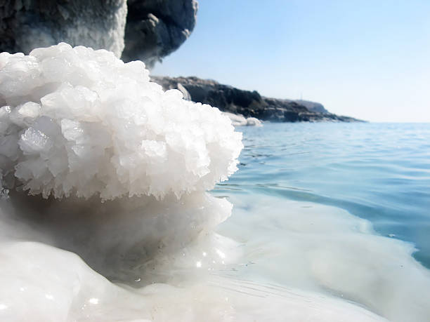cristales de del mar muerto - dead sea fotografías e imágenes de stock