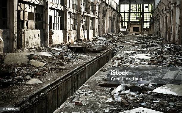 Abandoned Industrial Building Stock Photo - Download Image Now - Abandoned, Architecture, Broken