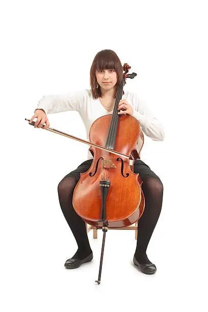 Photo of teenager with cello