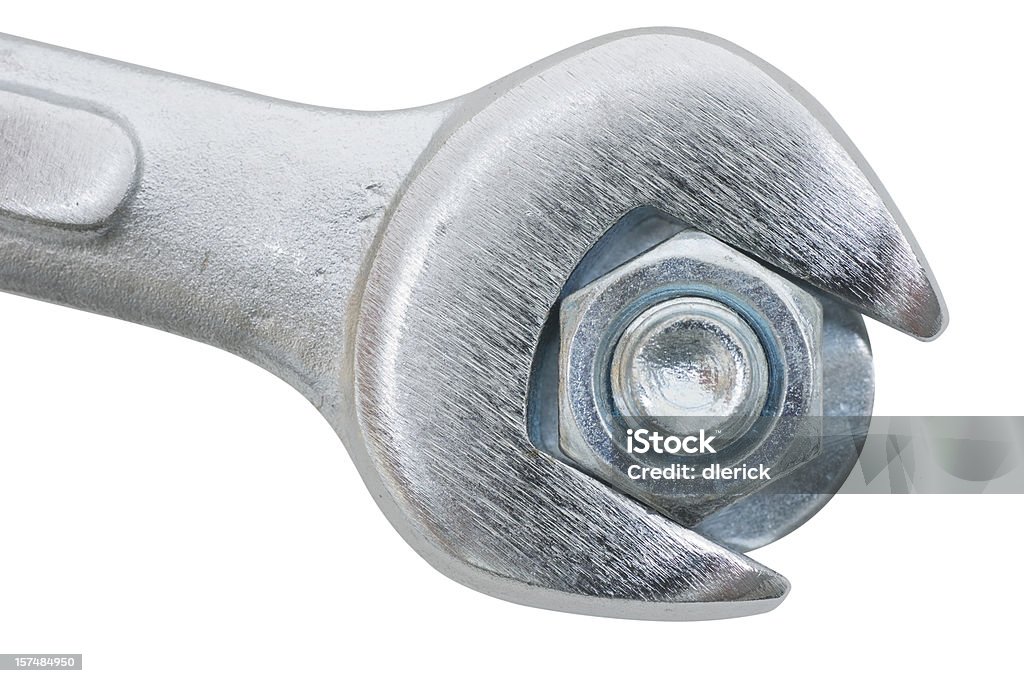 open end spanner wrench, nut and bolt  Bolt - Fastener Stock Photo
