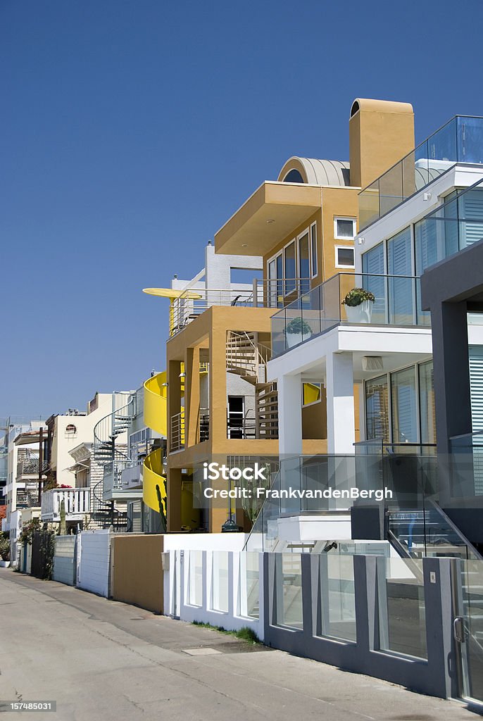 Playa de Santa Mónica casas - Foto de stock de Casita en la playa libre de derechos