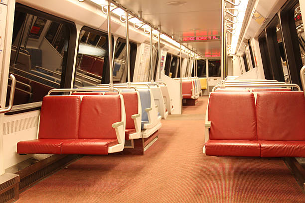 Commuter/Subway Train Interior, Washington DC  train interior stock pictures, royalty-free photos & images