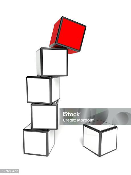 Caída De Caja Foto de stock y más banco de imágenes de Abstracto - Abstracto, Cubo - Forma geométrica, Torre - Estructura de edificio