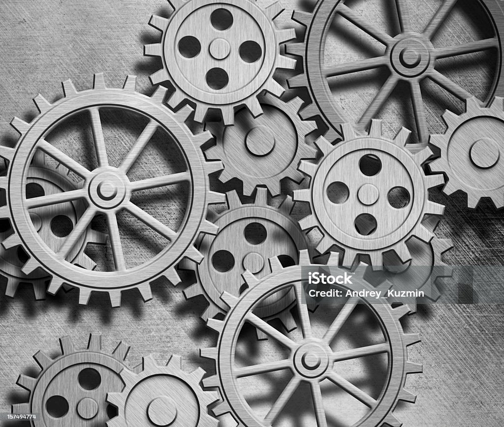 clockwork gears metal background Abstract Stock Photo