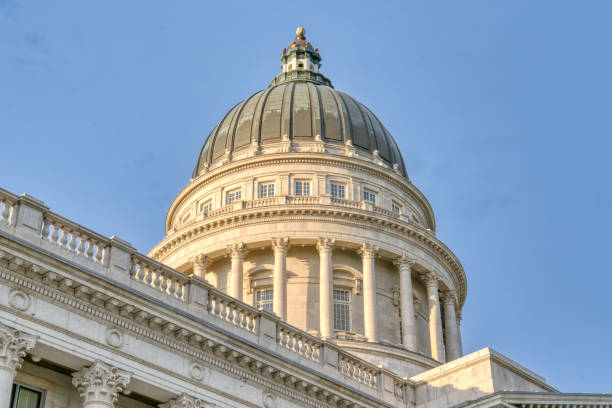 Dome of the Utah State Capitol Building on Capitol Hill in Salt Lake City, Utah