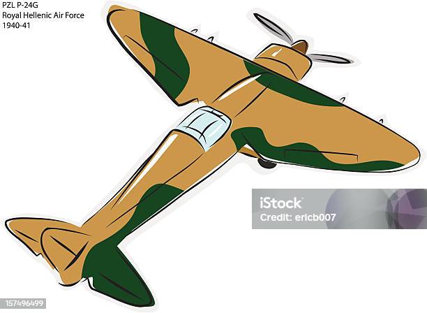 Ilustración de Pzl P 24 G Ww2 Combatir El Avión y más Vectores Libres de Derechos de 1940 - 1940, 1930, 1930-1939