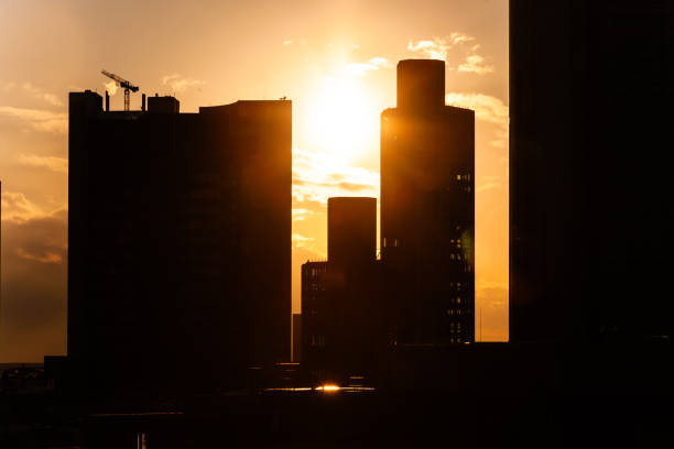 istock sunset with skyscraper in Frankfurt downtown 1575005702
