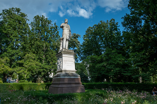 statue of king Wilhelm in the park in Wiesbaden, Germany