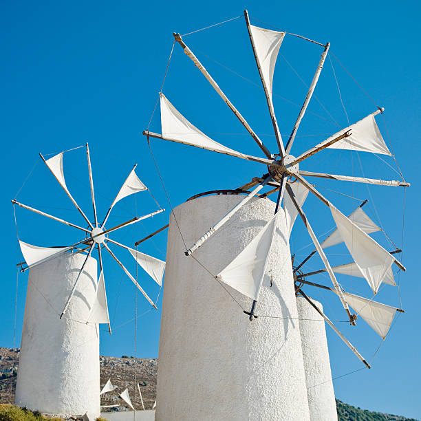 Windmills Greece  herakleion photos stock pictures, royalty-free photos & images