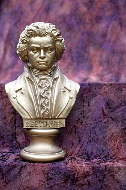 Beethoven Bust XXXL File A photo of a sculpture of Ludwig Van Beethoven.  This photo is of a statue of Ludwig Van Beethoven.  The original statue is Photographed by permission of Alfred Publishing Co. Inc. Copyright 1968 Belwin Inc. for Stock Photography Purposes.   ludwig van beethoven stock pictures, royalty-free photos & images