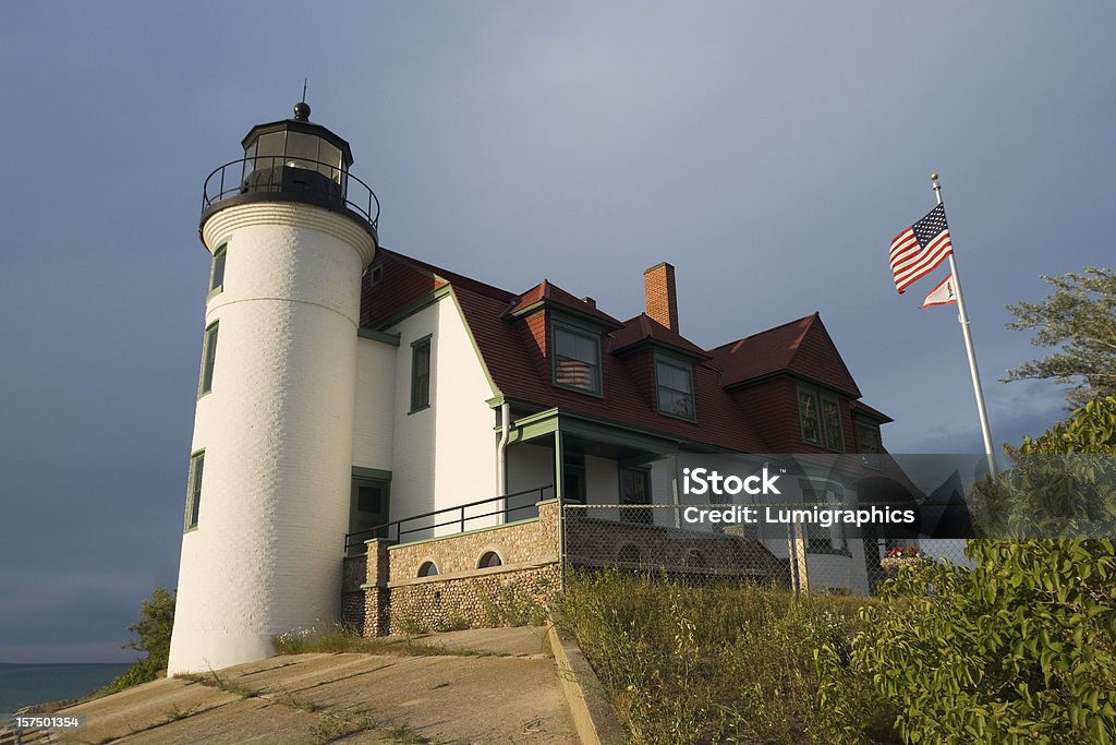 Ponto farol Betsie - Royalty-free Bandeira Foto de stock