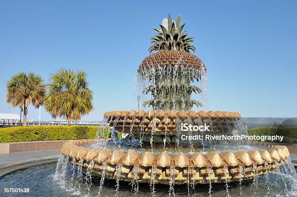 Pineapple Fountain Charleston Stockfoto und mehr Bilder von Charleston - South Carolina - Charleston - South Carolina, South Carolina, Ananas