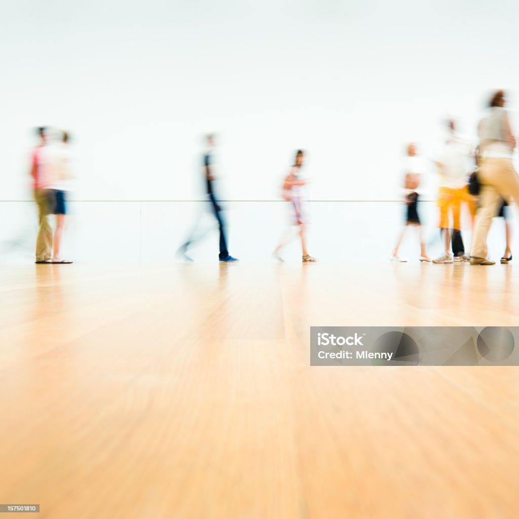 Moving People in New York City  Museum Stock Photo