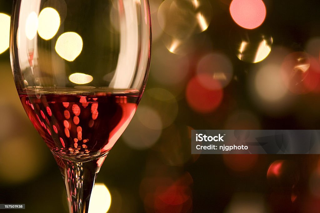 Copo de vinho e Natal - Foto de stock de Amarelo royalty-free