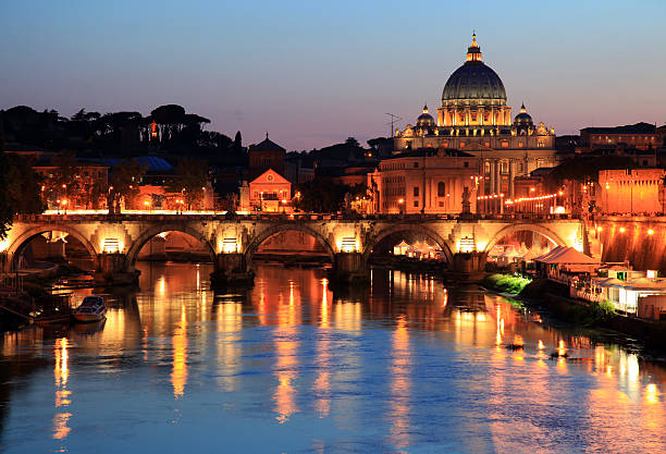 istock Rome Sunset: St. Peter's Basilica in reflection 157502257