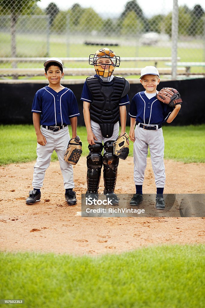 Giovani giocatori di Baseball - Foto stock royalty-free di Bambino