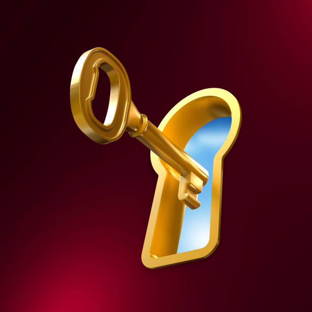 keyhole concept stock photo